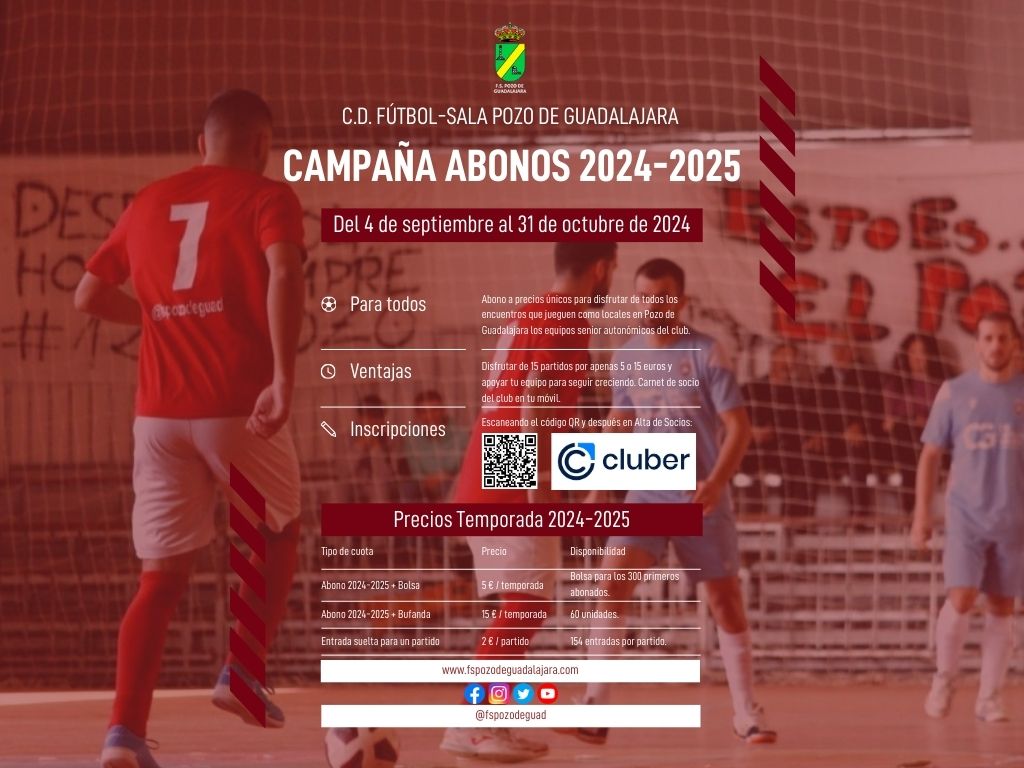 FS Pozo de Guadalajara campaña abonos 2024-2025